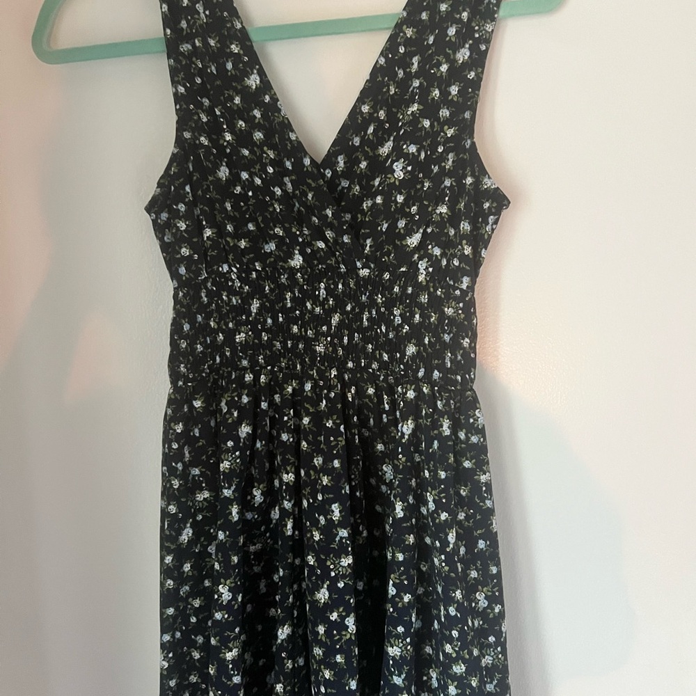Floral Black Dress